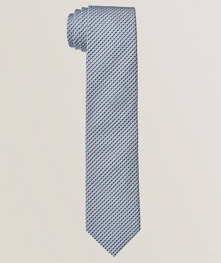 Neat Silk-Cotton Tie