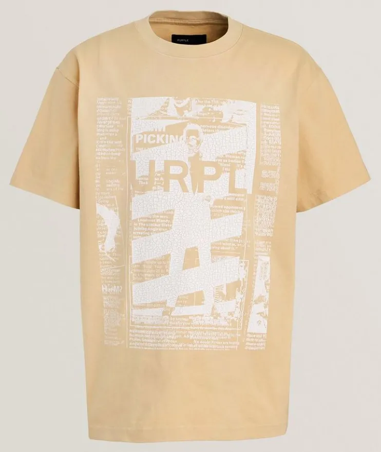 Newsprint Graphic Print T-Shirt