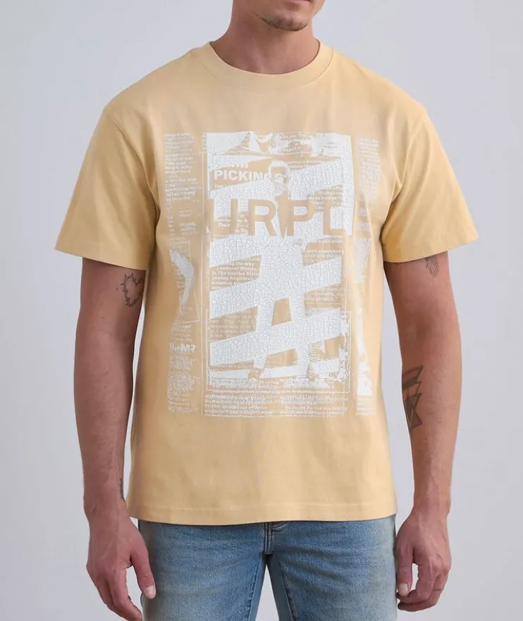 Newsprint Graphic Print T-Shirt