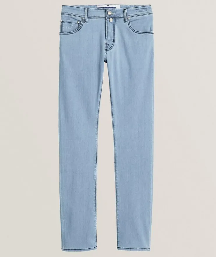 Nick Stripe Patch Slim-Fit Jeans