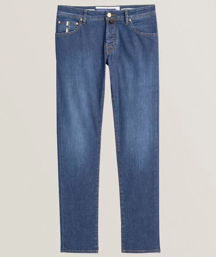 Nick Stripe Patch Slim-Fit Jeans