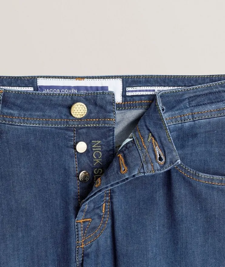 Nick Stripe Patch Slim-Fit Jeans