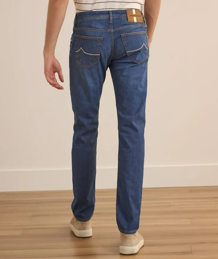 Nick Stripe Patch Slim-Fit Jeans