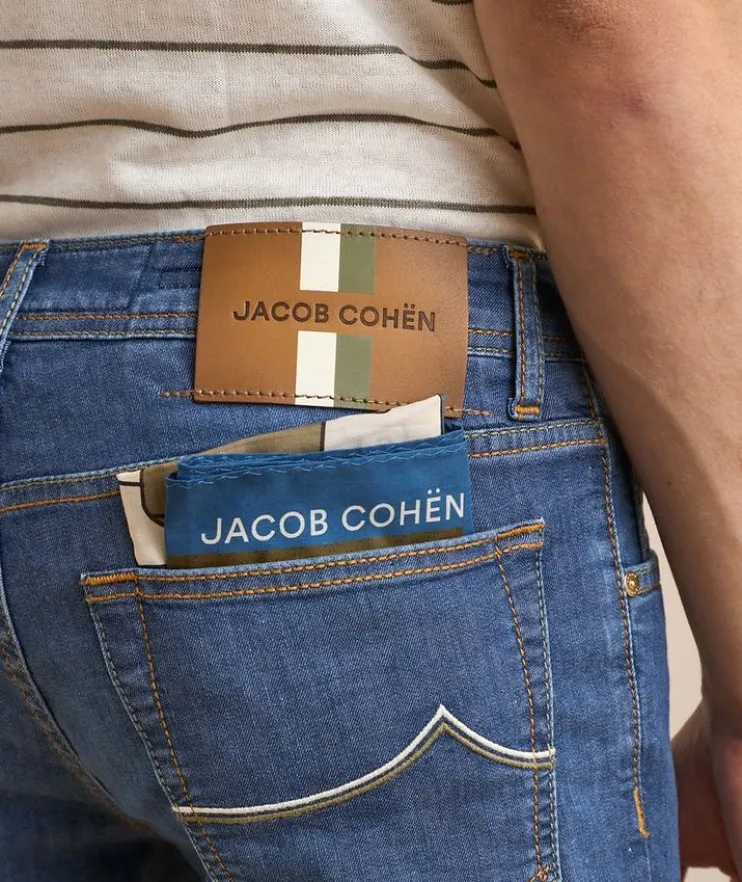 Nick Stripe Patch Slim-Fit Jeans