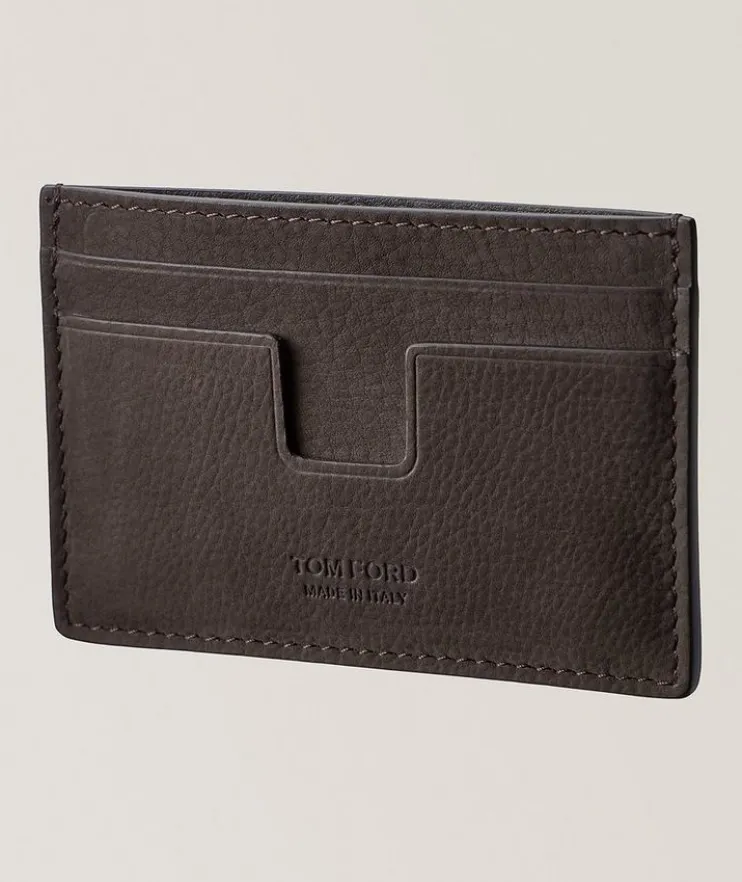 Nubuck Leather T-Line Cardholder