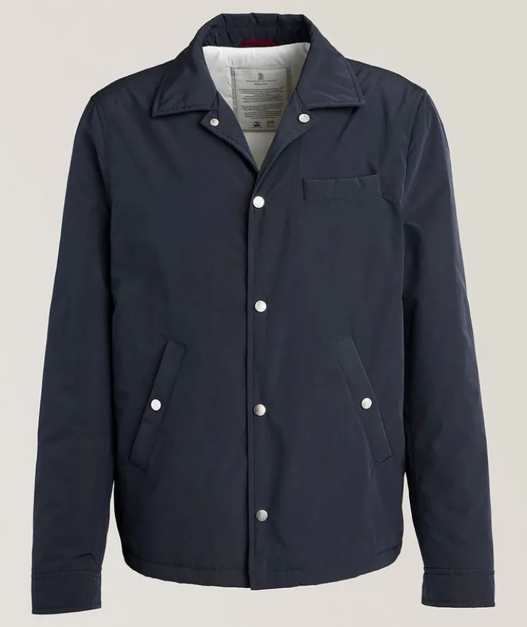 Nylon Padded Shirt Jacket
