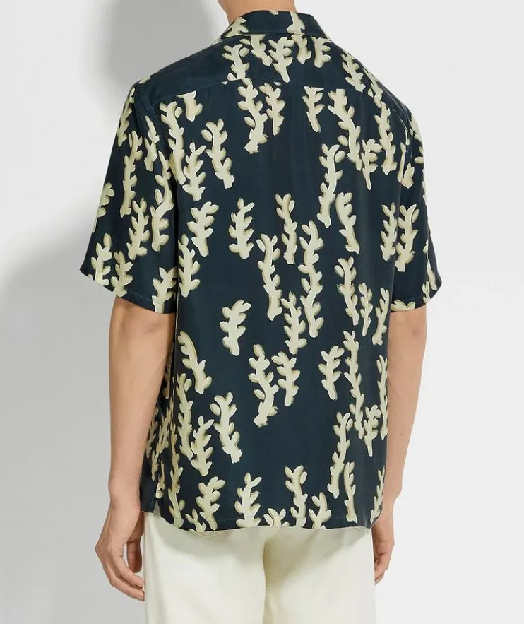 Oasi Silk Print Camp Shirt