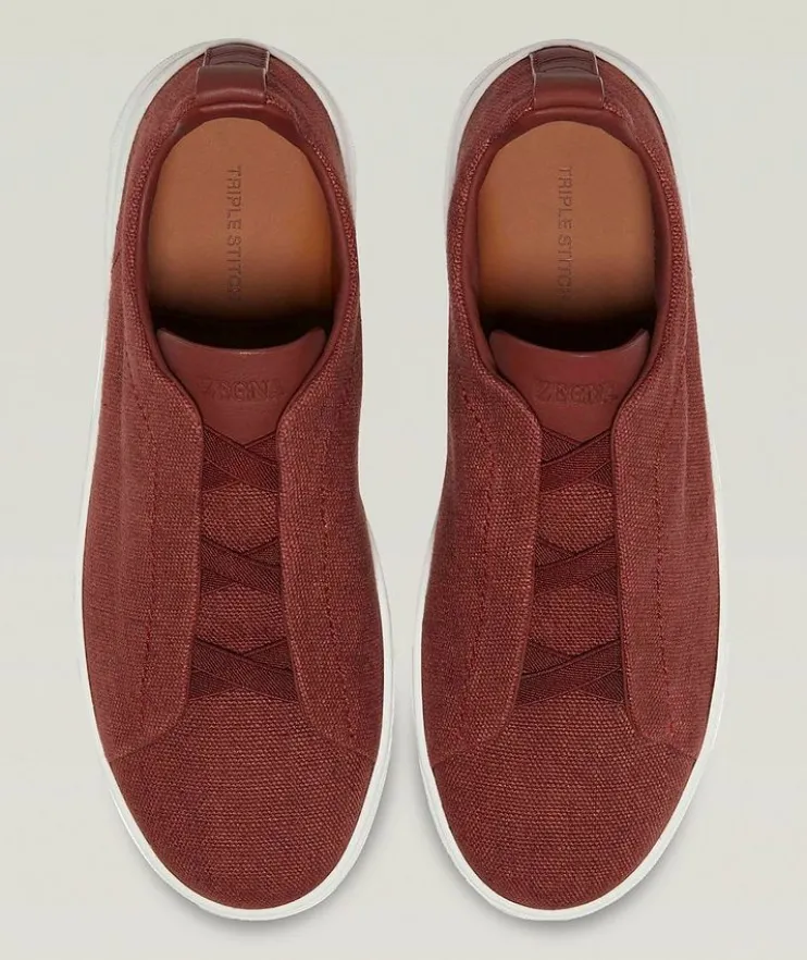 Oasi Triple Stitch Linen Sneakers