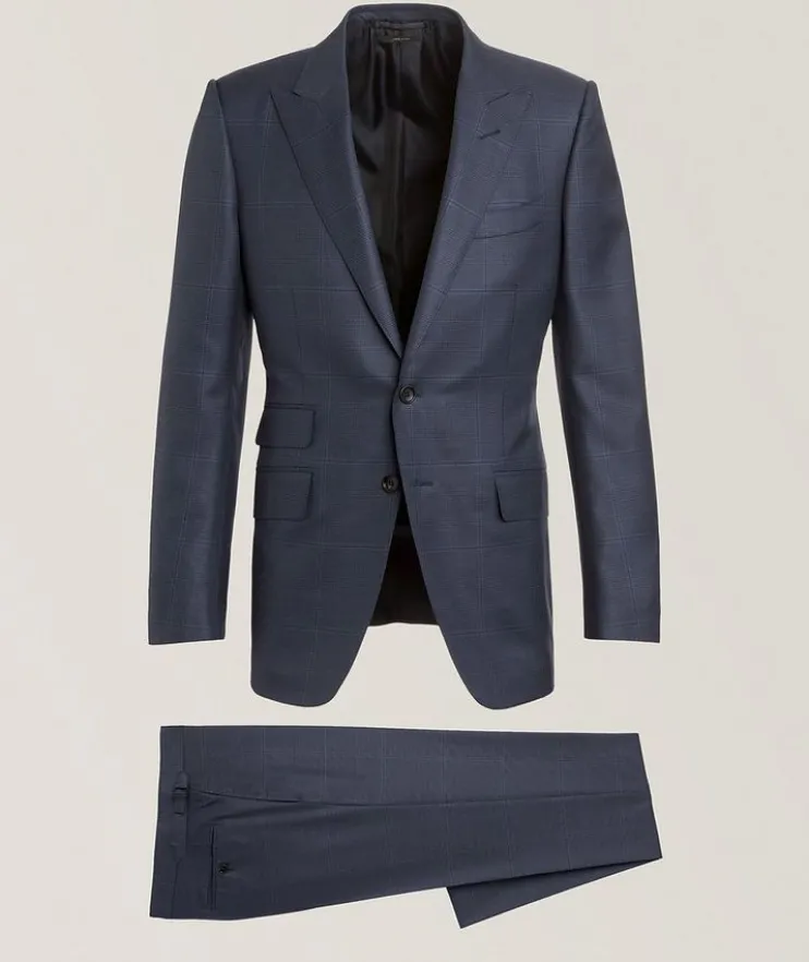 O'Connor Overchecked Wool-Silk Suit
