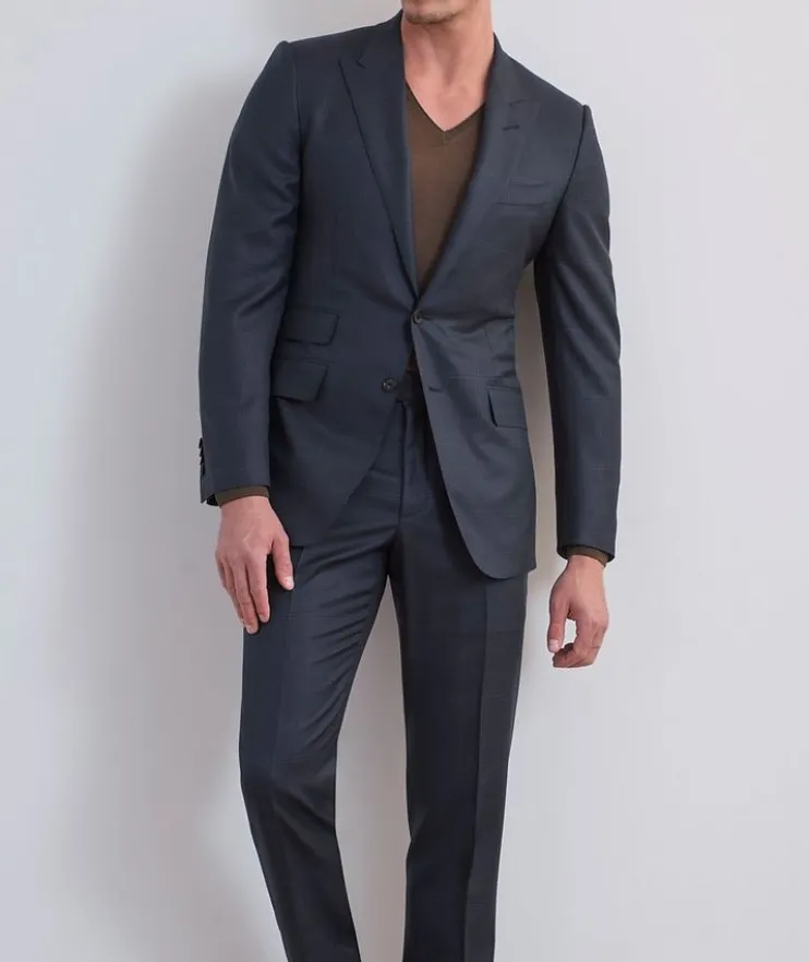 O'Connor Overchecked Wool-Silk Suit