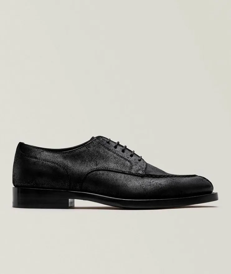 Oiled Suede Lace-Up Derbies