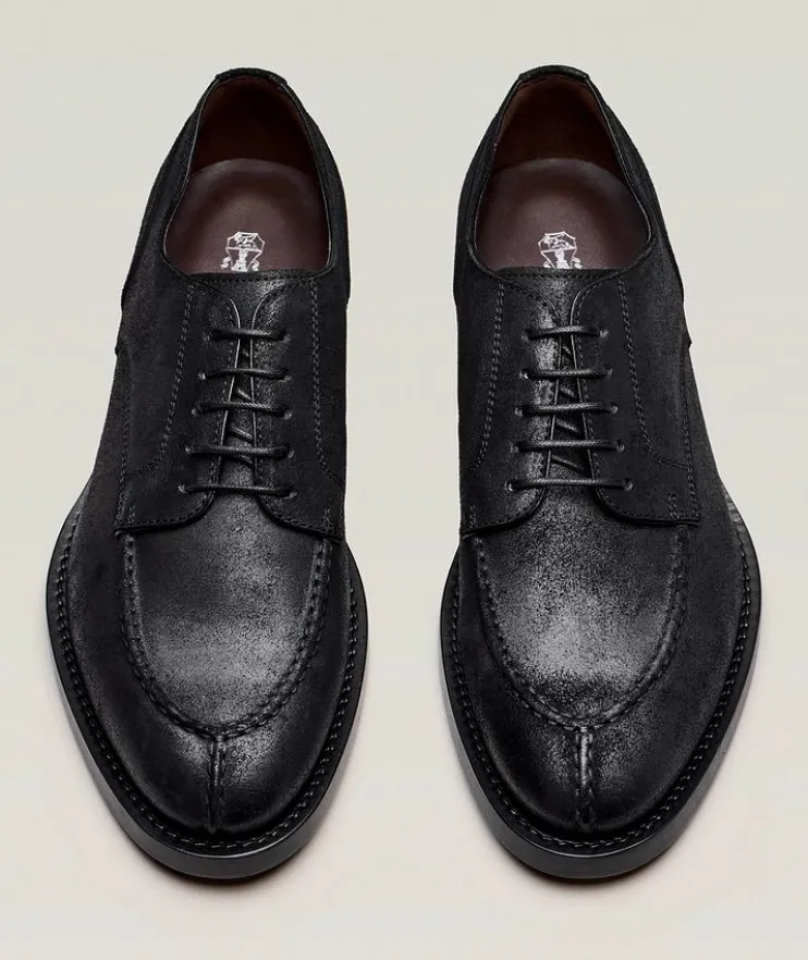 Oiled Suede Lace-Up Derbies