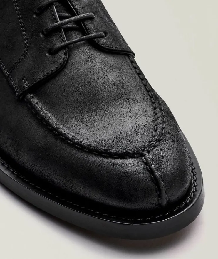 Oiled Suede Lace-Up Derbies
