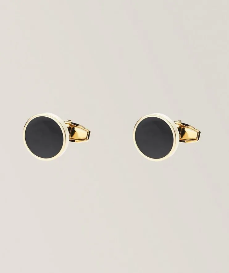 Onyx Round Cufflinks