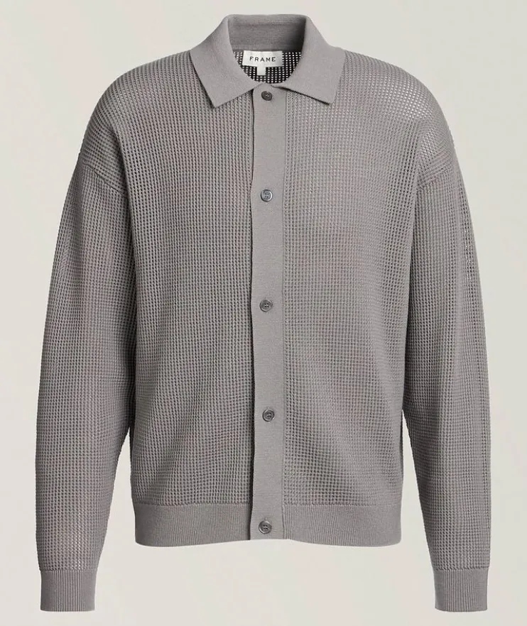 Open Weave Crochet Knit Cardigan