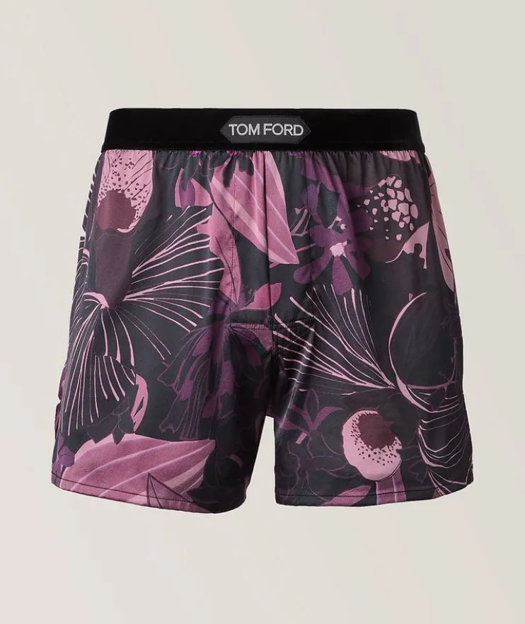 Orchid Stretch-Silk Boxers