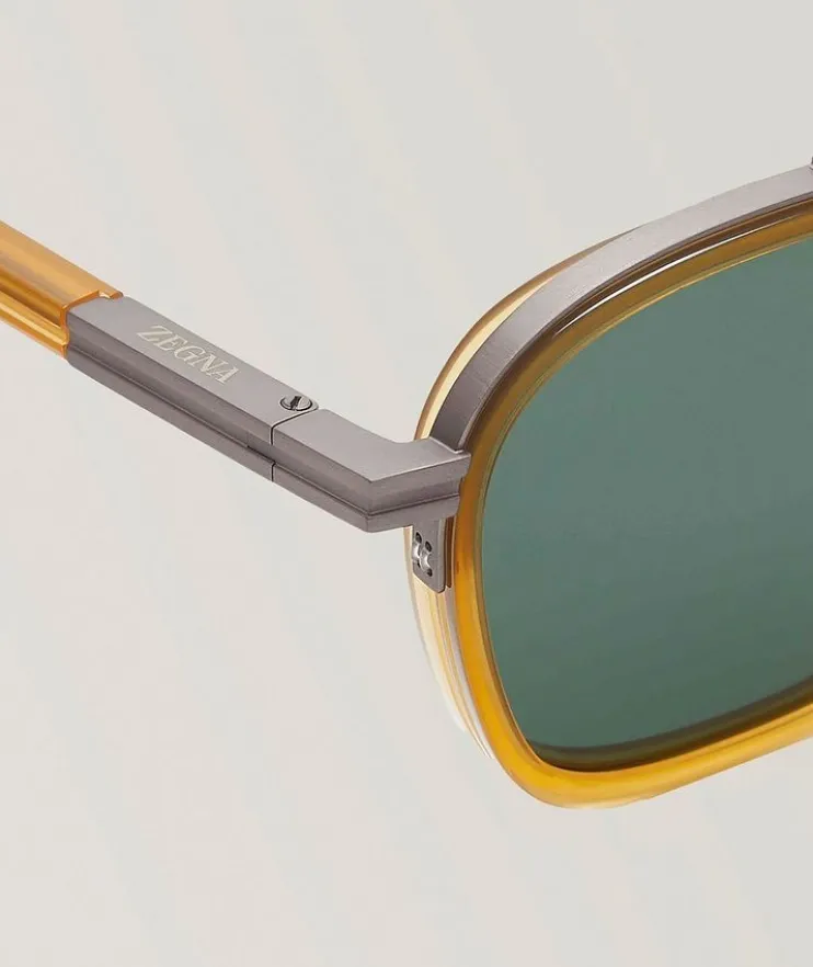 Orizzonte Acetate & Metal Sunglasses