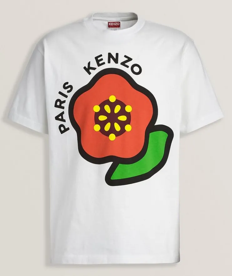 Oversized Boke Flower Cotton T-Shirt