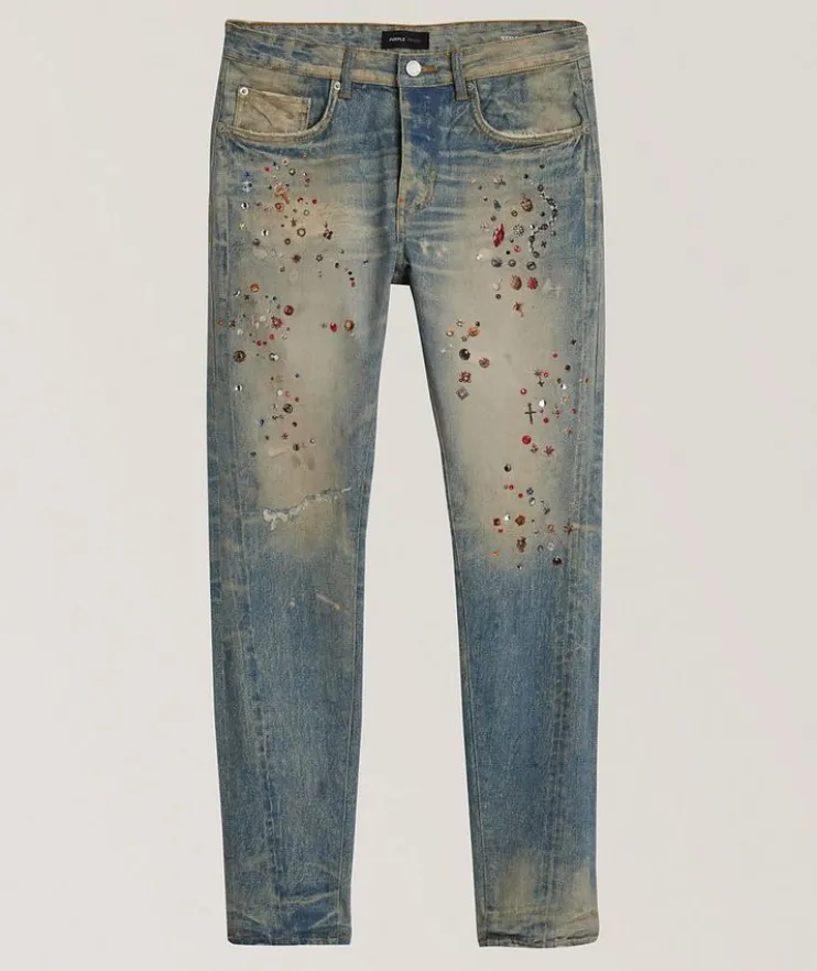 P001 Cyanine Jewel Skinny Jeans