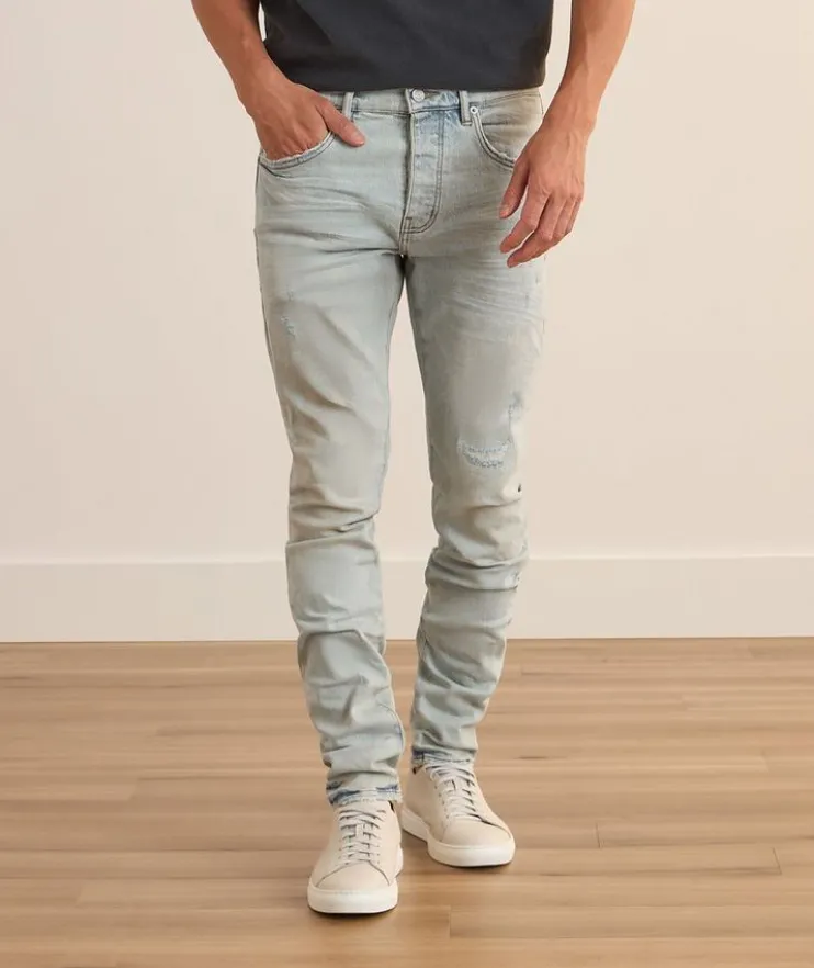 P001 Faded Distressed Skinny Jeans