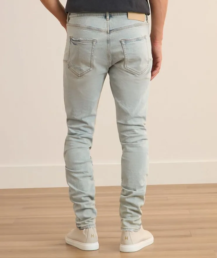 P001 Faded Distressed Skinny Jeans