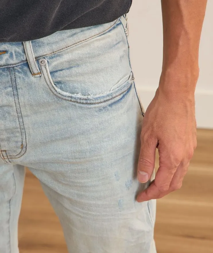 P001 Faded Distressed Skinny Jeans