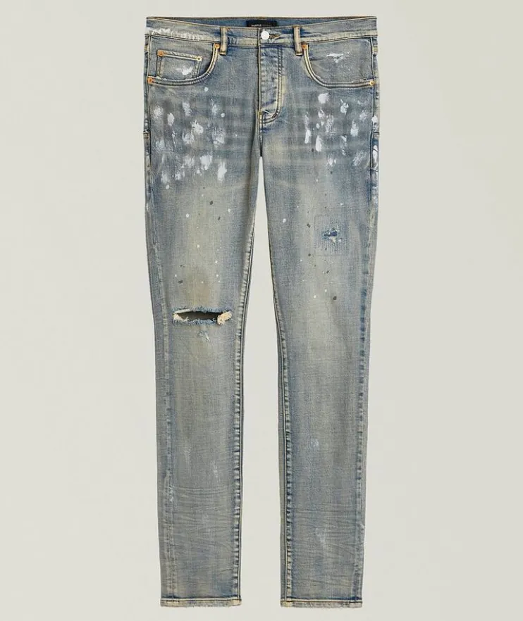 P001 Lia Paint Blowout Skinny Jeans