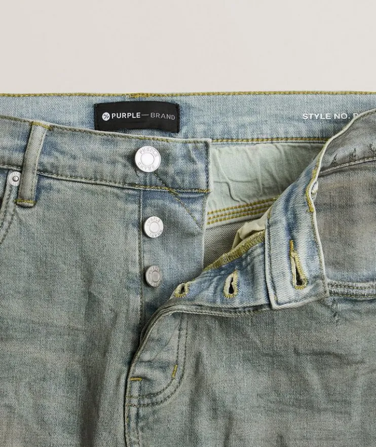 P001 Light Dirty Wax Skinny Jeans