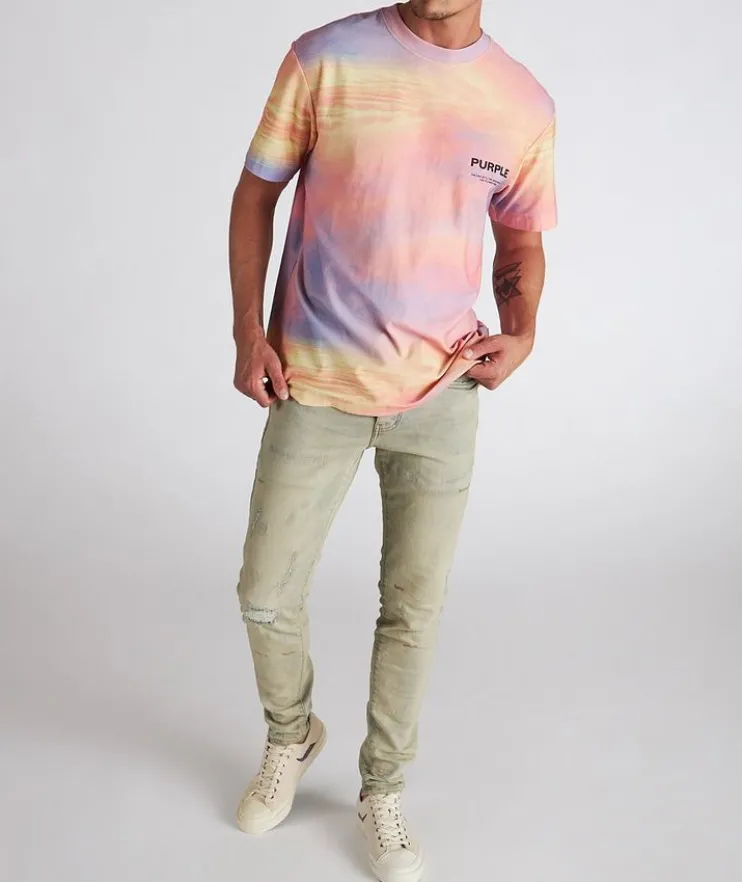 P001 Oil Wash Patched Jeans