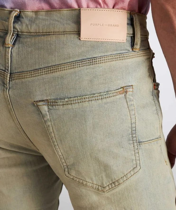 P001 Oil Wash Patched Jeans