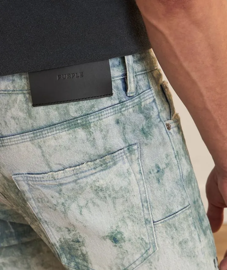 P004 Paint Camo Flare Jeans