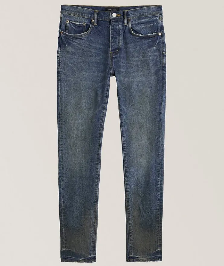 P001 Skinny Cracked Bronze Jeans