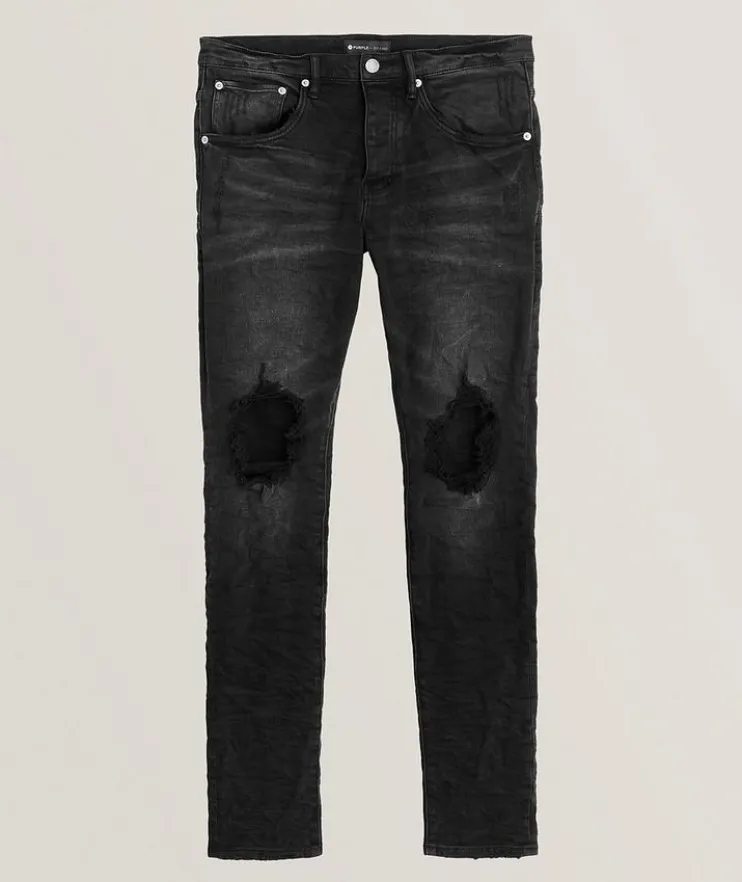 P005 Slim-Fit Cotton-Blend Raw Denim Jeans