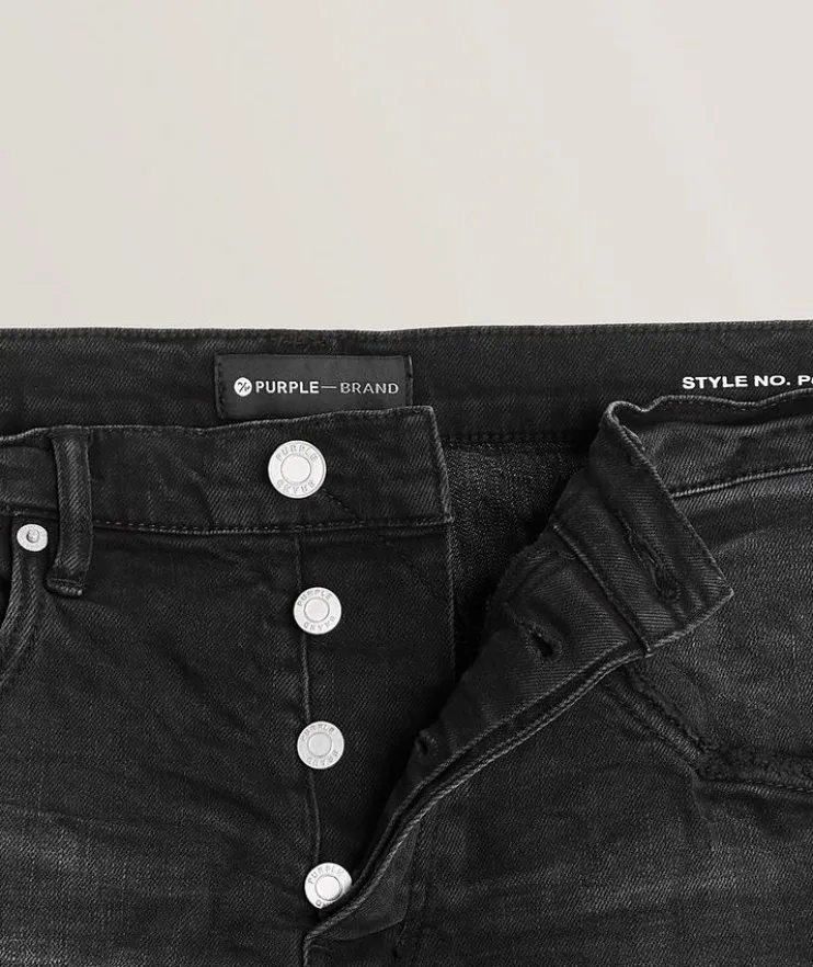 P005 Slim-Fit Cotton-Blend Raw Denim Jeans