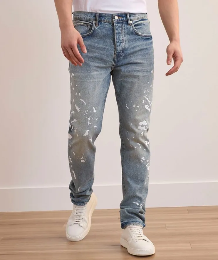 P005 Slim-Fit Paint Splatter Jeans