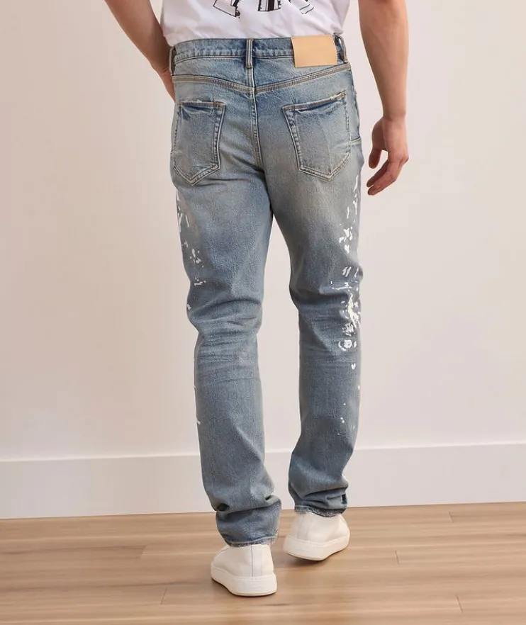 P005 Slim-Fit Paint Splatter Jeans