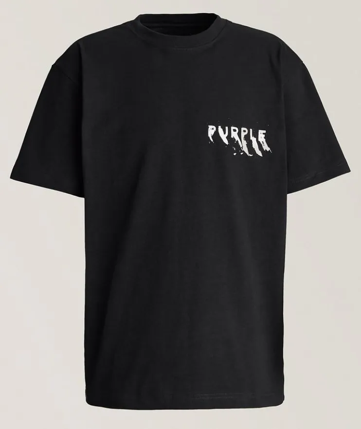 P117 Splattered Paint Logo Cotton T-Shirt