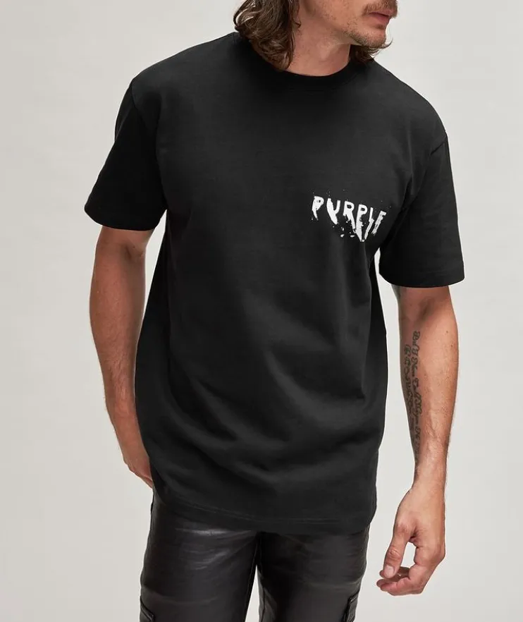 P117 Splattered Paint Logo Cotton T-Shirt