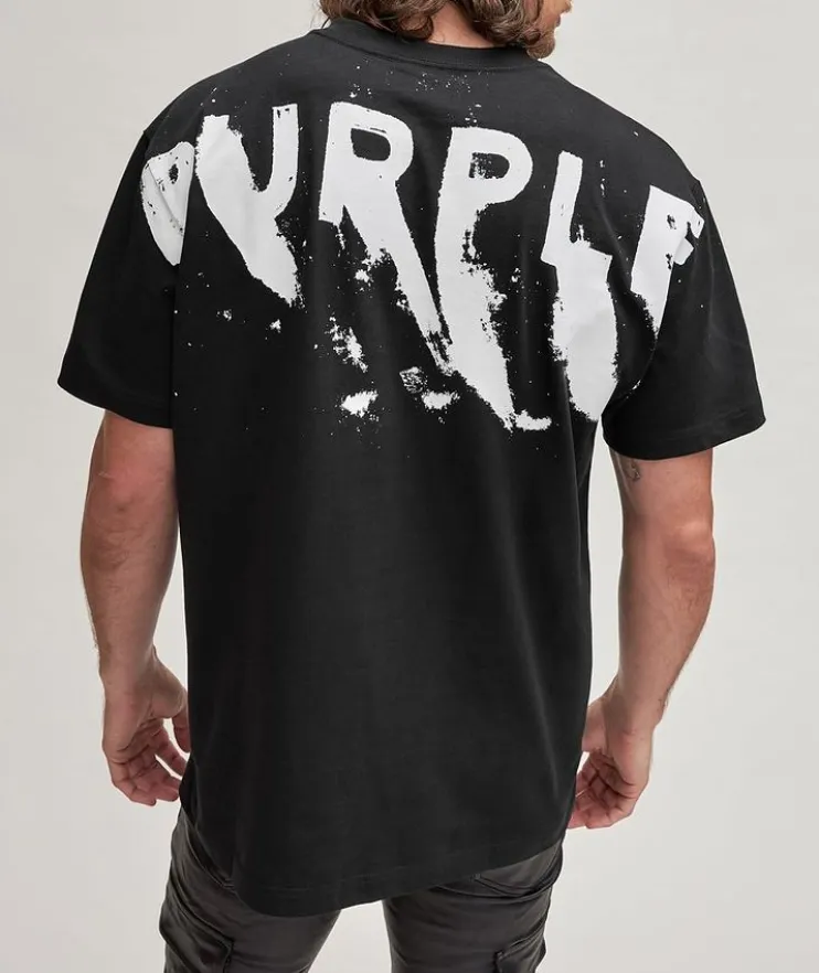 P117 Splattered Paint Logo Cotton T-Shirt