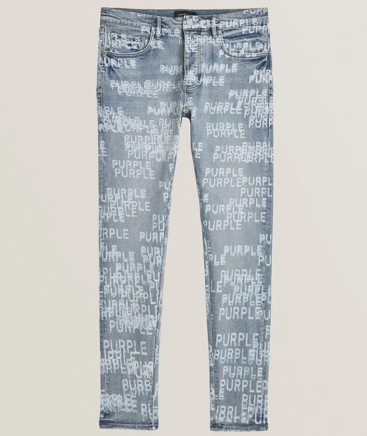 P001 Stretch-Cotton Logo Skinny Jeans