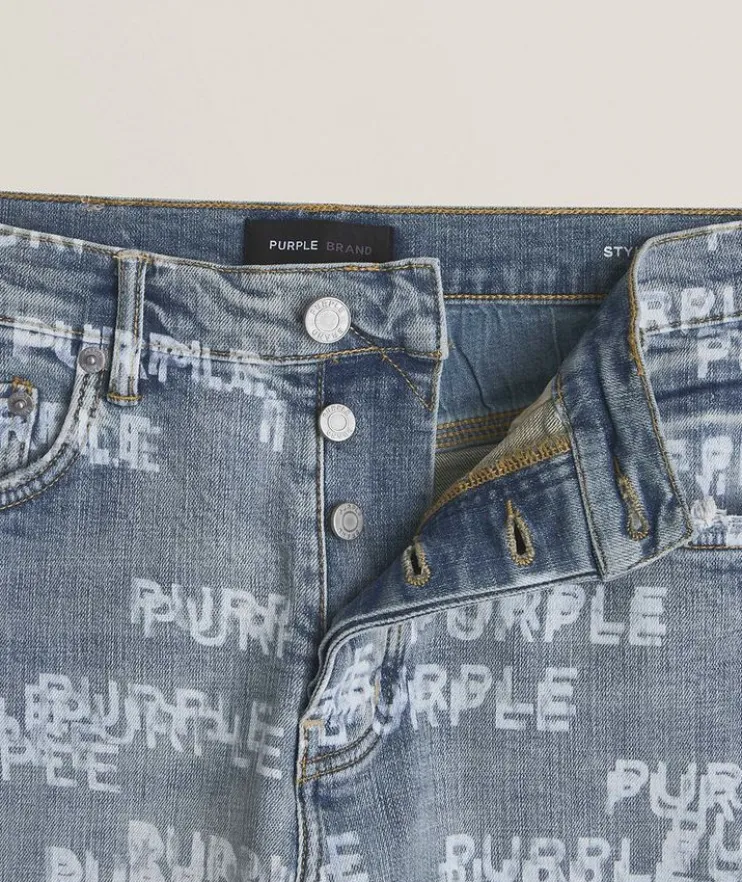 P001 Stretch-Cotton Logo Skinny Jeans