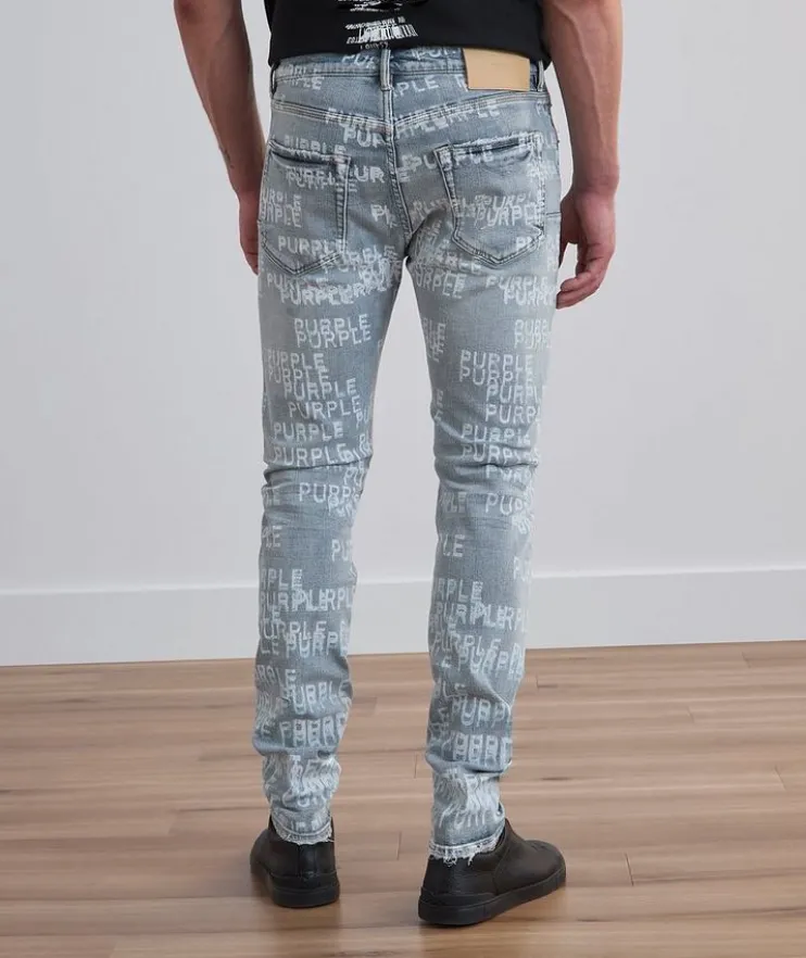 P001 Stretch-Cotton Logo Skinny Jeans