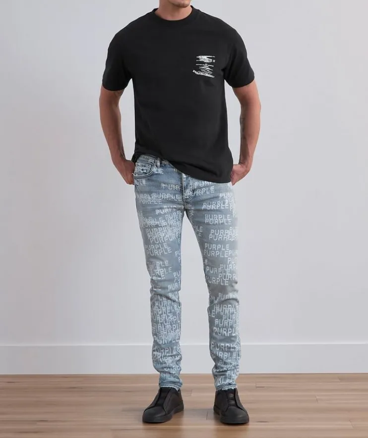 P001 Stretch-Cotton Logo Skinny Jeans