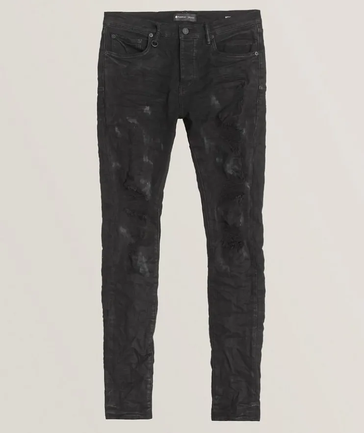 P001 Stretch-Cotton Oil Spill Jeans