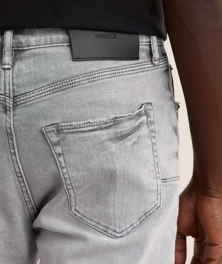 P005 Studded Overdye Slim-Straight Jeans