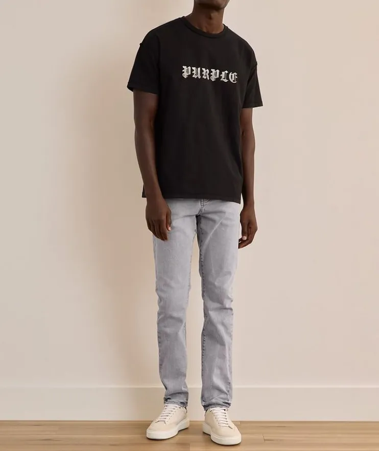 P005 Studded Overdye Slim-Straight Jeans