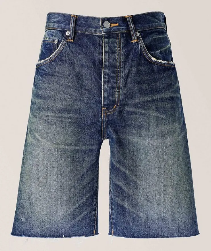 P059 Worn Vintage Denim Shorts