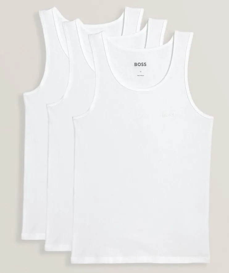 3-Pack Classic Ribbed Cotton Tank Top