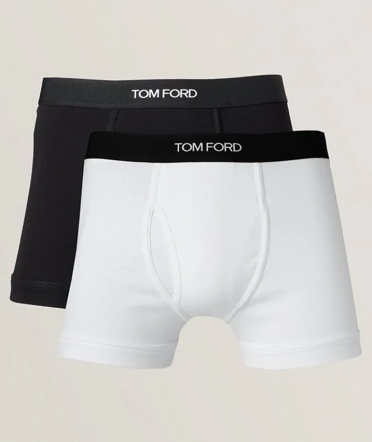 2-Pack Stretch-Cotton Jersey Boxer Briefs