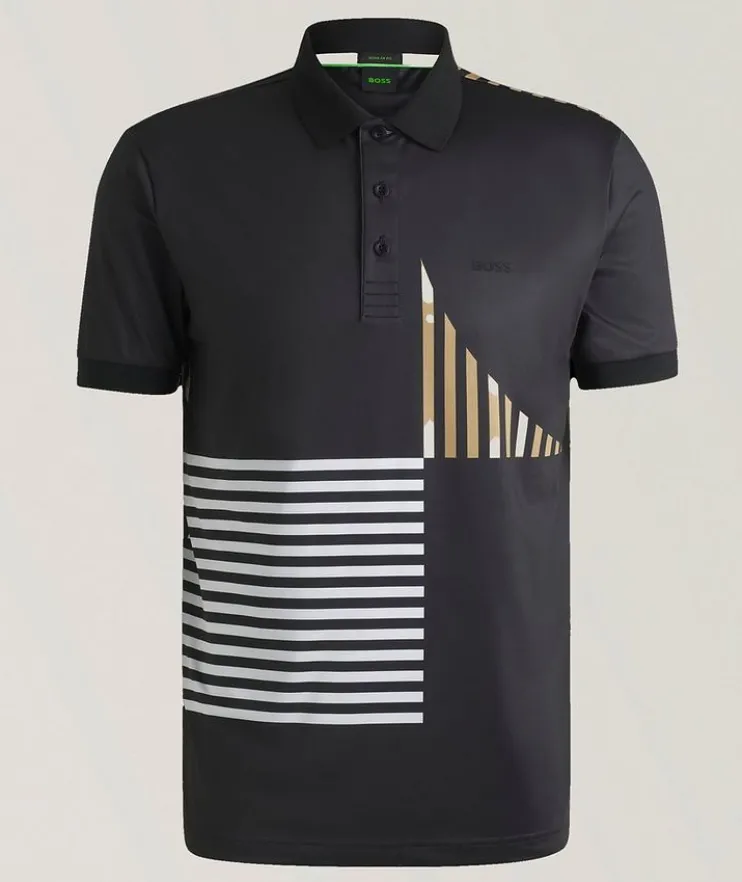 Paddy Striped Colourblock Golf Polo